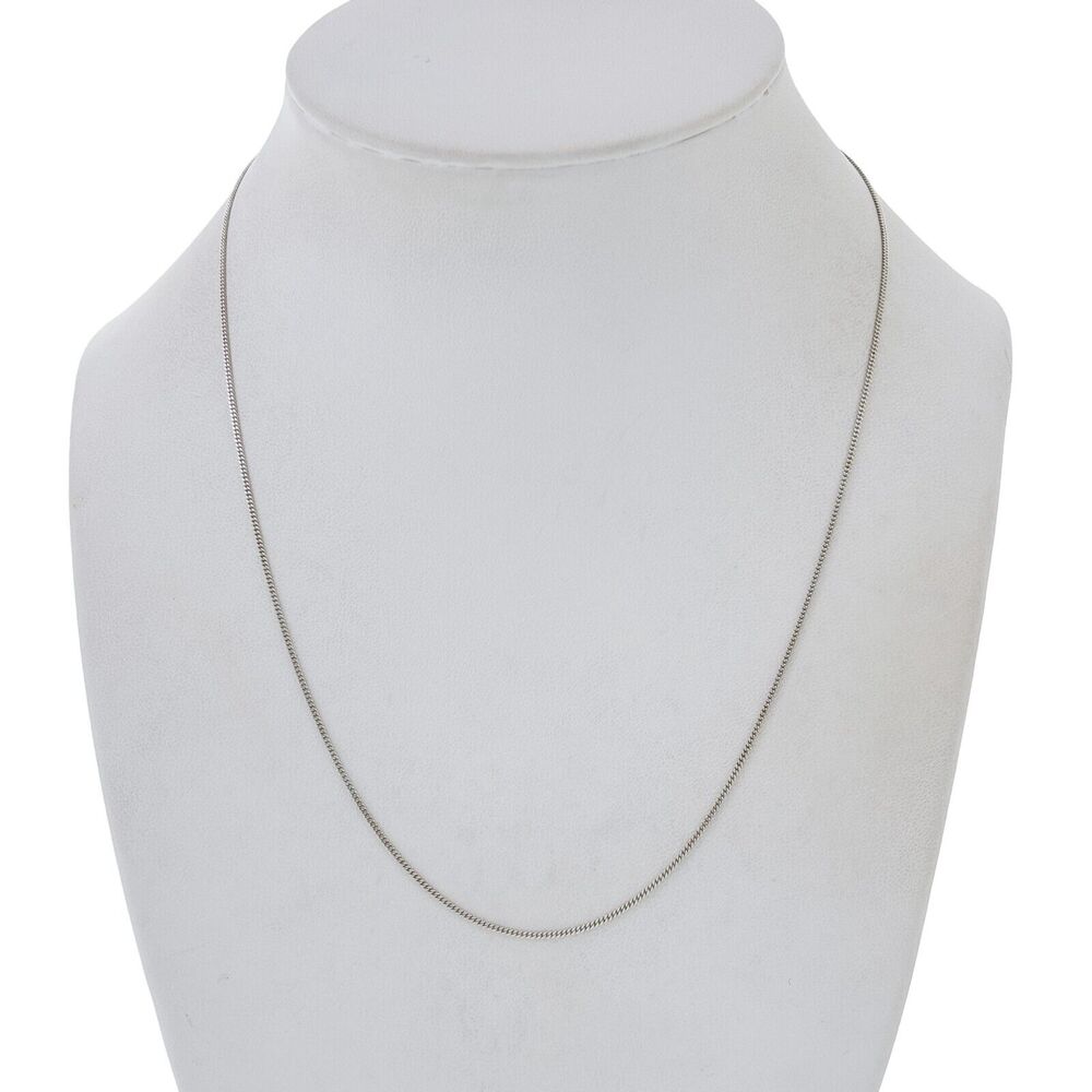 Vintage Sterling Silver 925 1.0mm Box Chain Necklace 17.75"